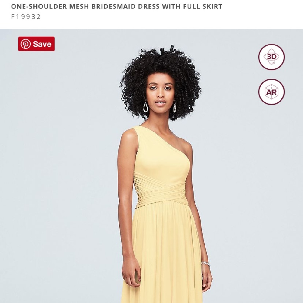 David’s Bridal Bridesmaid Dress Canary Yellow